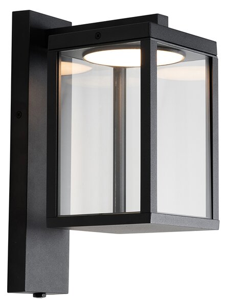 Venkovní nástěnná lampa černá vč. LED a senzoru soumraku - Ferdinand