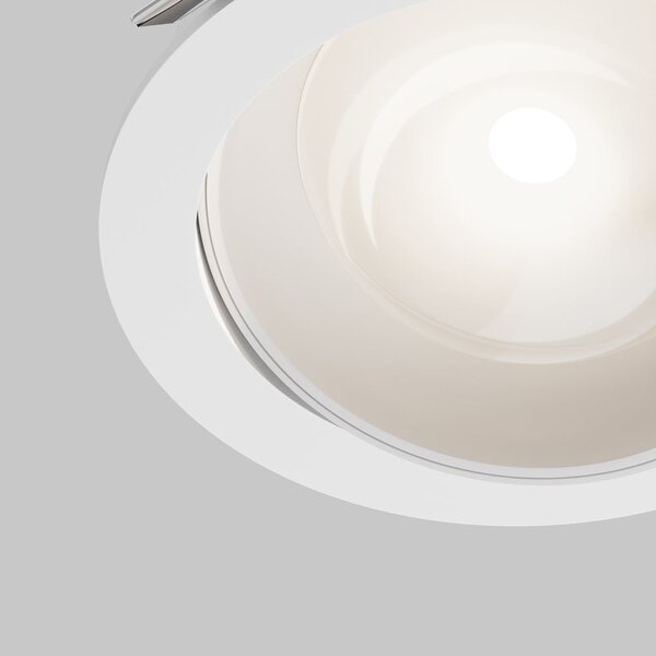 Maytoni downlight Lens LED 3000K 12W 70° zápustné kruhové svítidlo Bílá