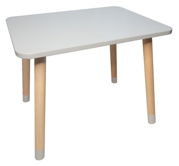 Dřevěný dětský stoleček + jméno ZDARMA - Šedá, 60x60 cm