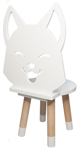 Dětská židlička LIŠKA ze dřeva + jméno ZDARMA