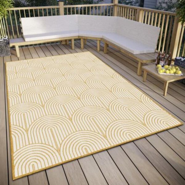 Okrově žlutý venkovní koberec 80x150 cm Pangli Ochre – Hanse Home