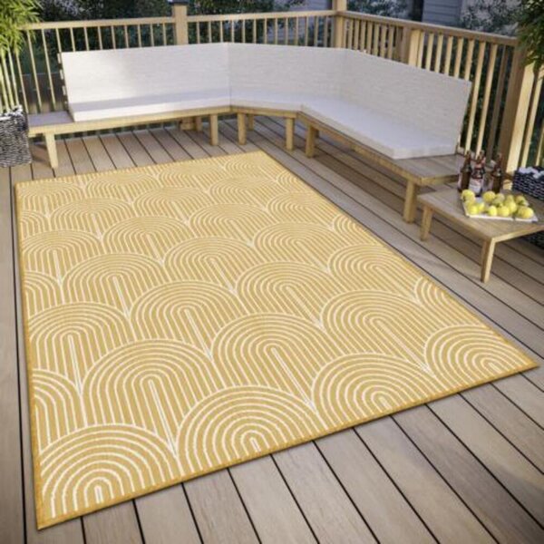 Okrově žlutý venkovní koberec 80x150 cm Pangli Ochre – Hanse Home