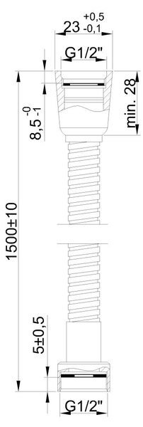 Invena Nati sprchová hadice 150 cm chrom AW-21-001