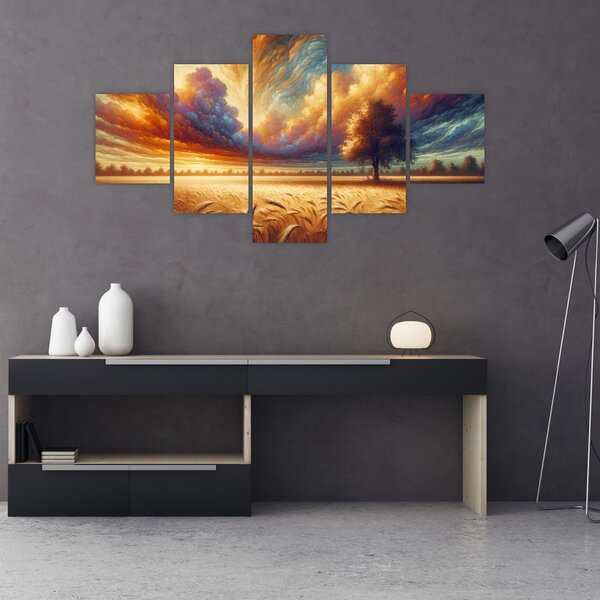 Obraz - Strom v poli (125x70 cm)