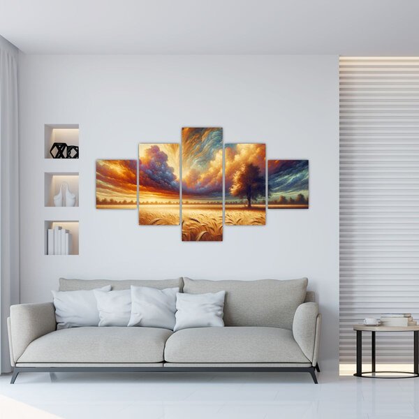 Obraz - Strom v poli (125x70 cm)
