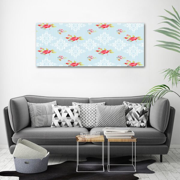 Foto obraz tištěný na plátně Růže a ornamenty oc-98893984
