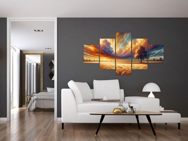 Obraz - Strom v poli (125x70 cm)