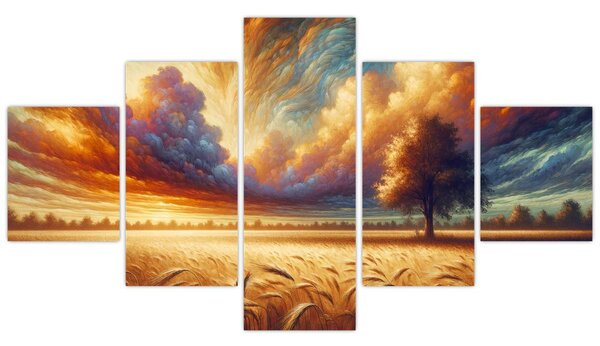 Obraz - Strom v poli (125x70 cm)