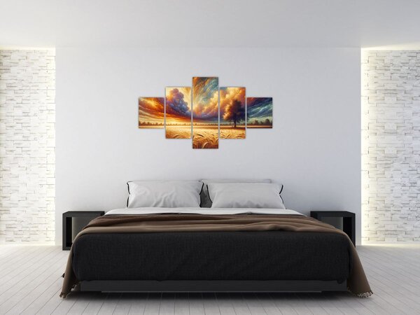 Obraz - Strom v poli (125x70 cm)