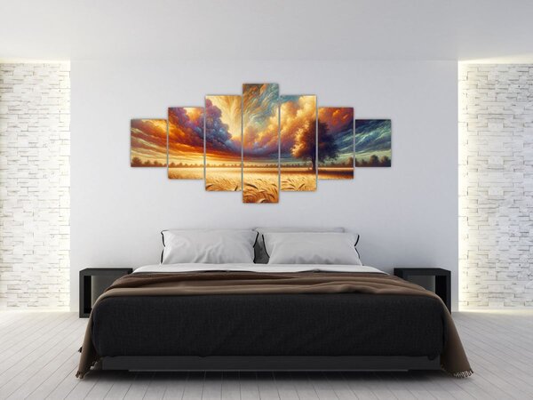 Obraz - Strom v poli (210x100 cm)
