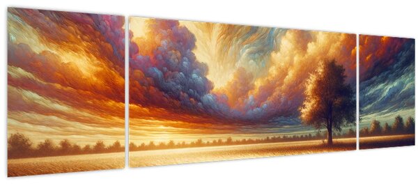 Obraz - Strom v poli (170x50 cm)