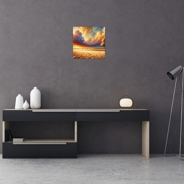 Obraz - Strom v poli (30x30 cm)