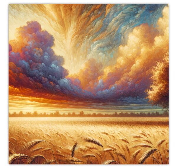 Obraz - Strom v poli (30x30 cm)