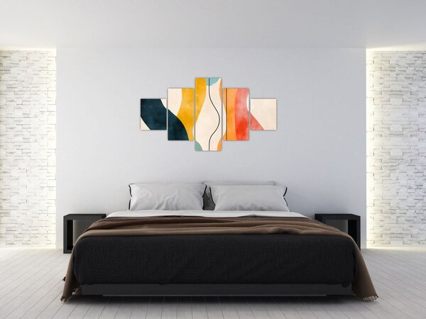 Obraz - Minimalistická barevná ilustrace II. (125x70 cm)
