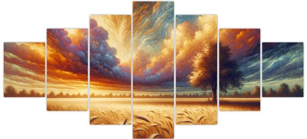 Obraz - Strom v poli (210x100 cm)