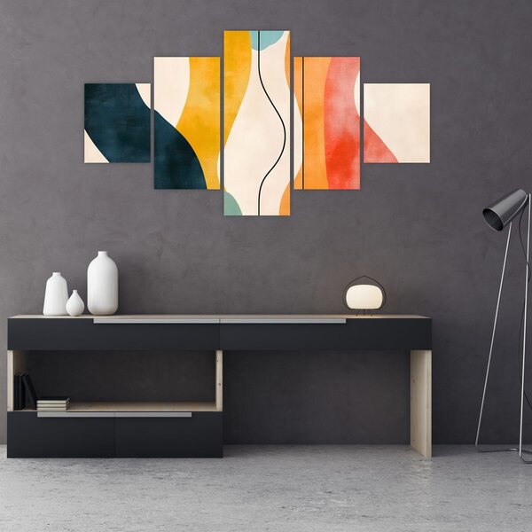 Obraz - Minimalistická barevná ilustrace II. (125x70 cm)