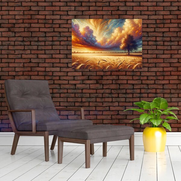 Obraz - Strom v poli (70x50 cm)