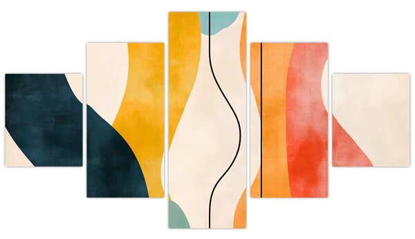 Obraz - Minimalistická barevná ilustrace II. (125x70 cm)
