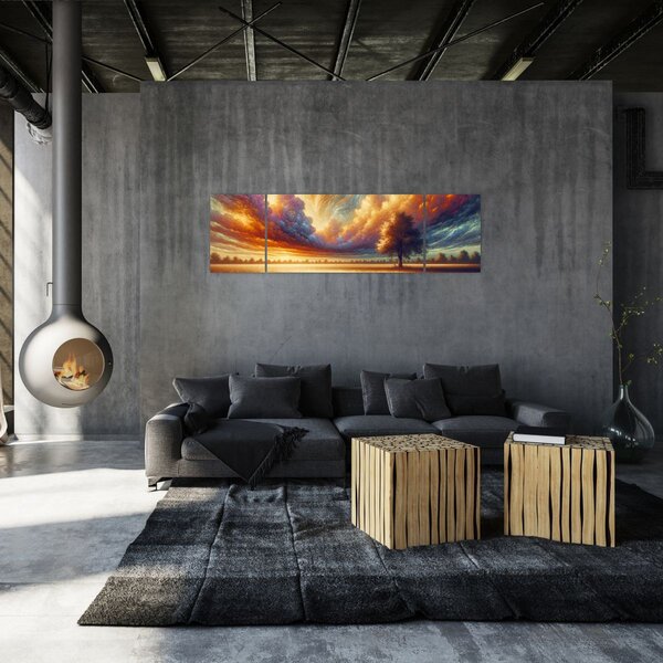 Obraz - Strom v poli (170x50 cm)