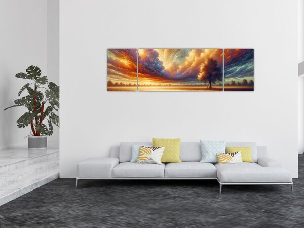 Obraz - Strom v poli (170x50 cm)