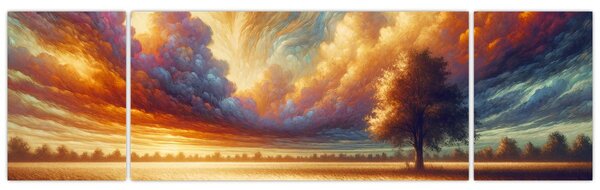 Obraz - Strom v poli (170x50 cm)