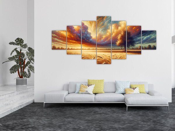 Obraz - Strom v poli (210x100 cm)