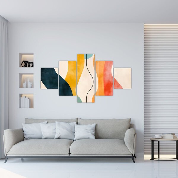 Obraz - Minimalistická barevná ilustrace II. (125x70 cm)