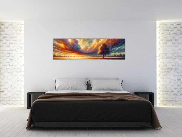 Obraz - Strom v poli (170x50 cm)