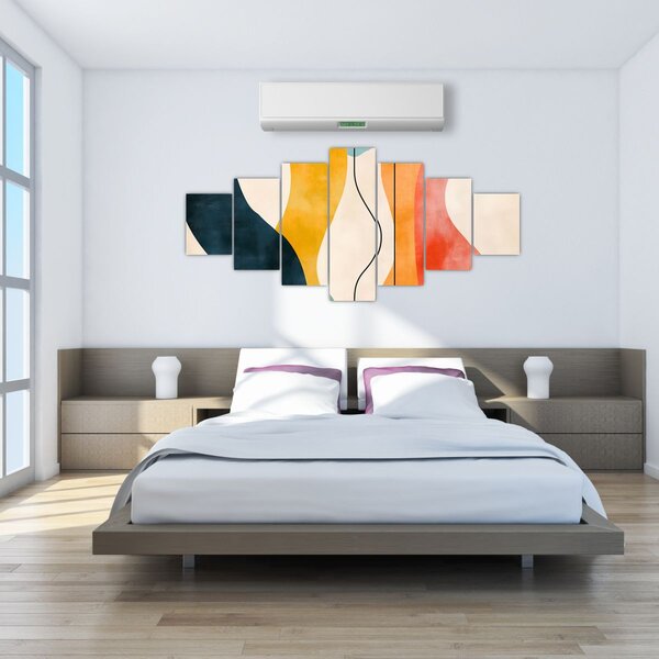 Obraz - Minimalistická barevná ilustrace II. (210x100 cm)
