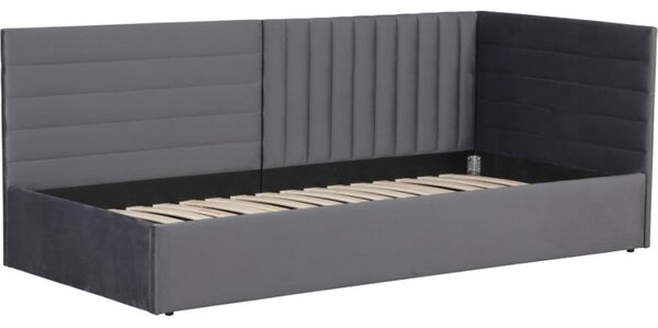 Kondela Postel MEVIA 90x200, šedá Velvet látka