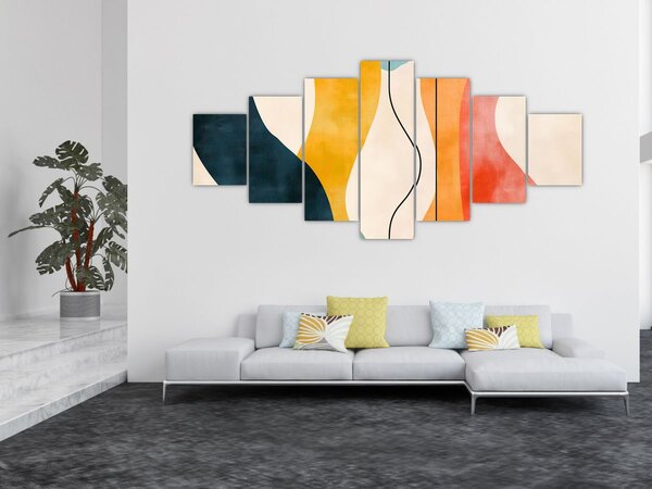 Obraz - Minimalistická barevná ilustrace II. (210x100 cm)