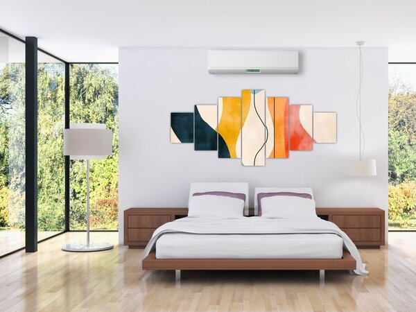 Obraz - Minimalistická barevná ilustrace II. (210x100 cm)