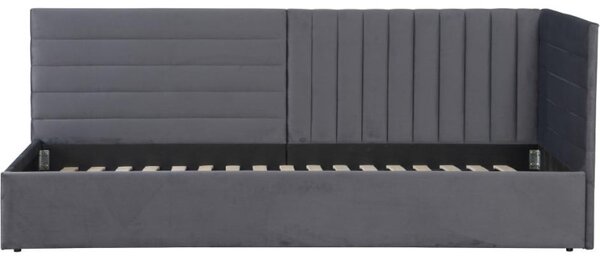 Kondela Postel MEVIA 90x200, šedá Velvet látka