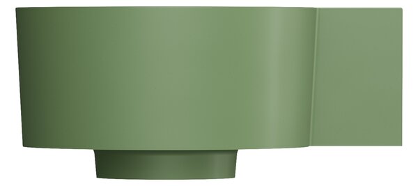 Omnires Ovo M+ umyvadlo 33x34 cm rohové klasický-na pult zelená matný OVO335UWPOL