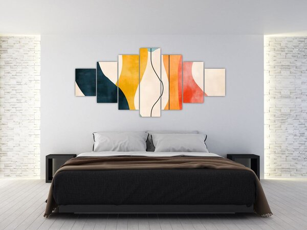 Obraz - Minimalistická barevná ilustrace II. (210x100 cm)