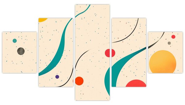 Obraz - Minimalistická barevná ilustrace (125x70 cm)