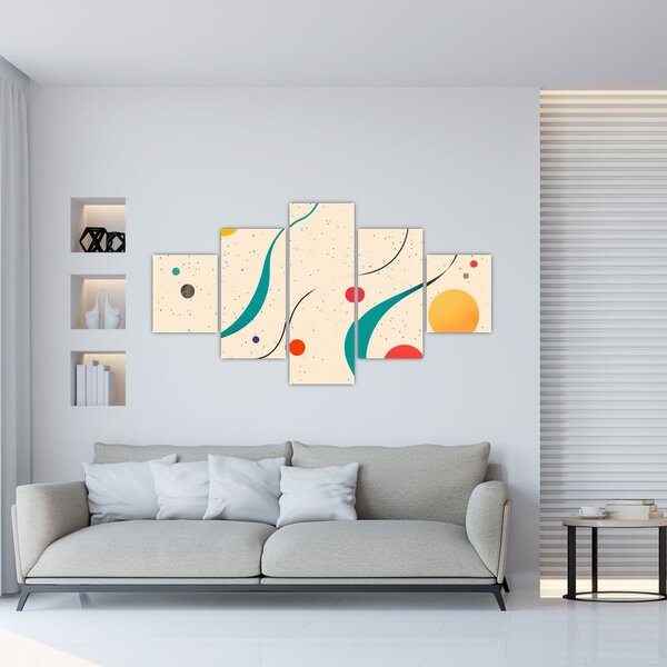Obraz - Minimalistická barevná ilustrace (125x70 cm)
