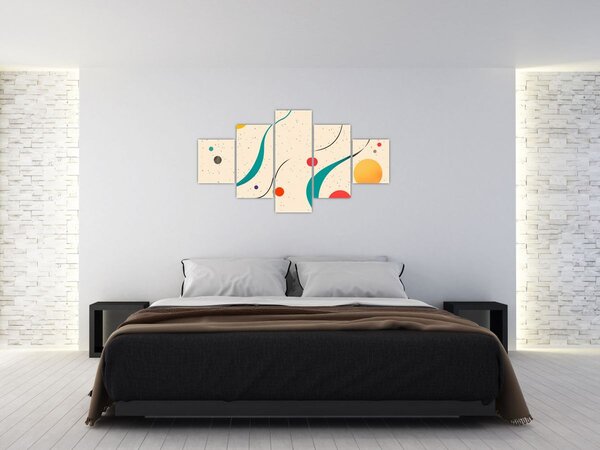 Obraz - Minimalistická barevná ilustrace (125x70 cm)