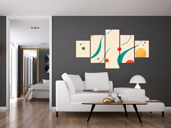 Obraz - Minimalistická barevná ilustrace (125x70 cm)
