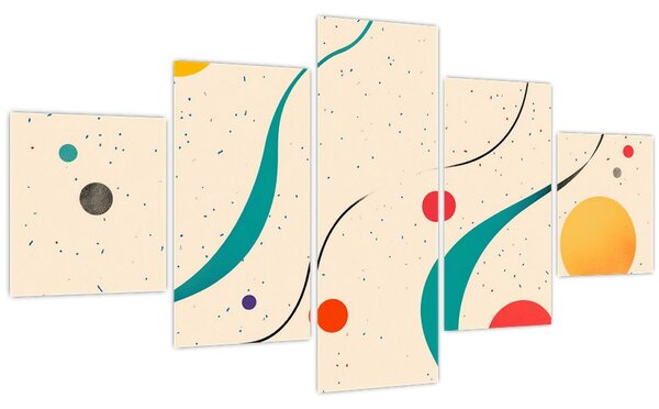 Obraz - Minimalistická barevná ilustrace (125x70 cm)