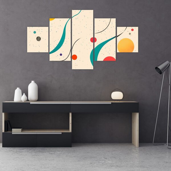Obraz - Minimalistická barevná ilustrace (125x70 cm)