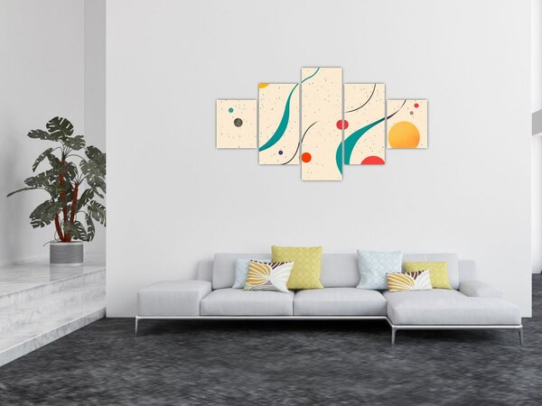 Obraz - Minimalistická barevná ilustrace (125x70 cm)