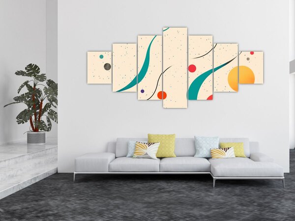 Obraz - Minimalistická barevná ilustrace (210x100 cm)