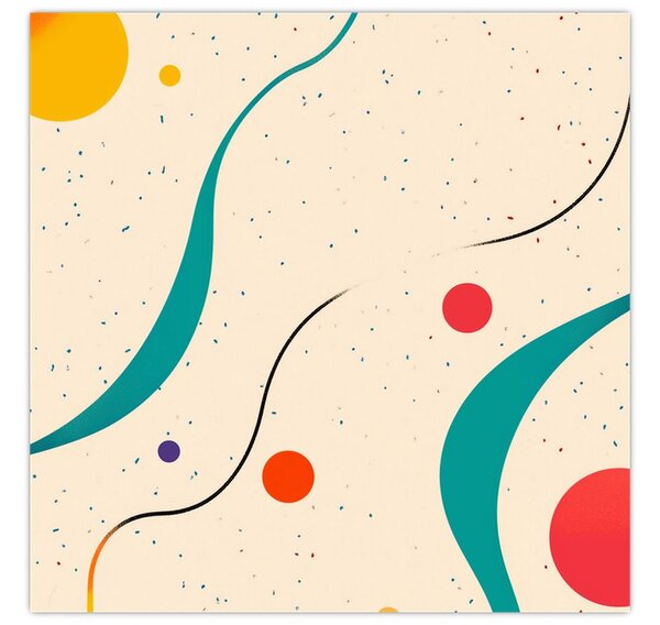 Obraz - Minimalistická barevná ilustrace (30x30 cm)