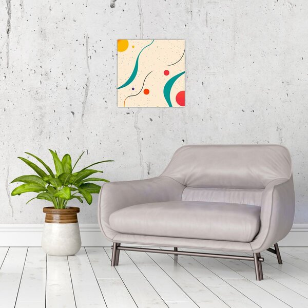 Obraz - Minimalistická barevná ilustrace (30x30 cm)