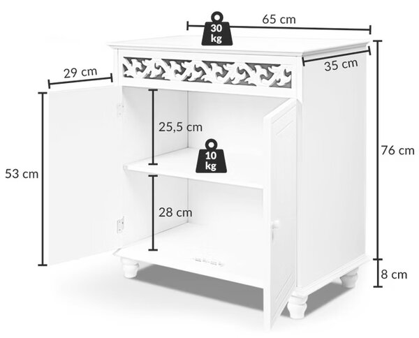 Deuba Komoda Jersey - 76x65x35 cm