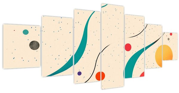 Obraz - Minimalistická barevná ilustrace (210x100 cm)