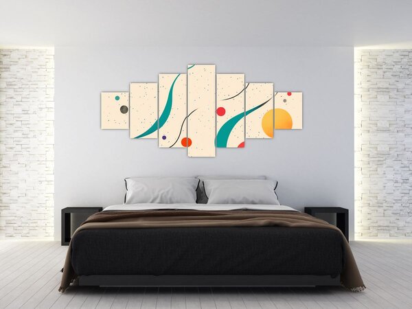 Obraz - Minimalistická barevná ilustrace (210x100 cm)