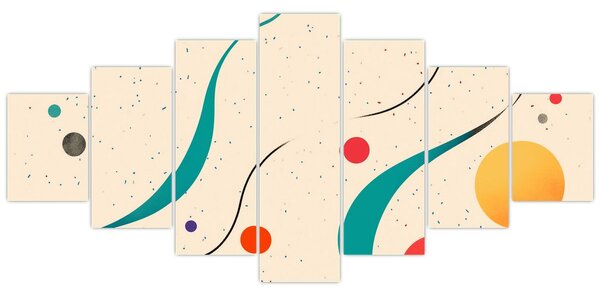 Obraz - Minimalistická barevná ilustrace (210x100 cm)