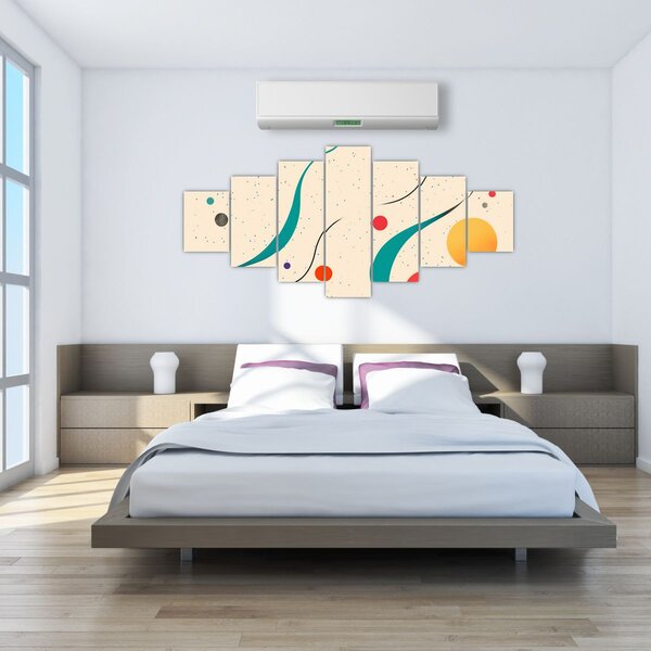 Obraz - Minimalistická barevná ilustrace (210x100 cm)